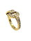 Bague CARTIER. Collection Agrafe, bague en or jaune et diamants 58 Facettes