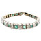 Bracelet Bracelet Art-déco Or blanc Diamants Emeraudes 58 Facettes