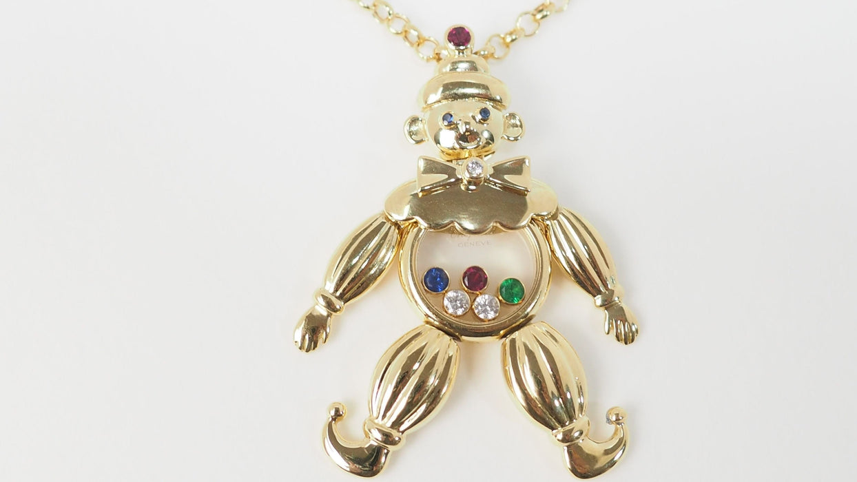 Pendentif Chopard - Collier Pendentif Vintage Happy Clown Diamants Or Jaune 58 Facettes 32460