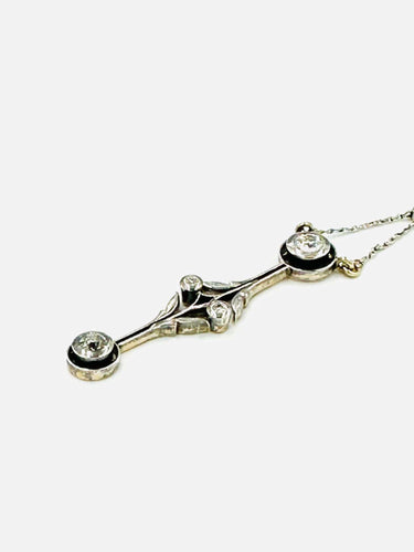 Collier Collier Négligé or, argent et diamants 58 Facettes