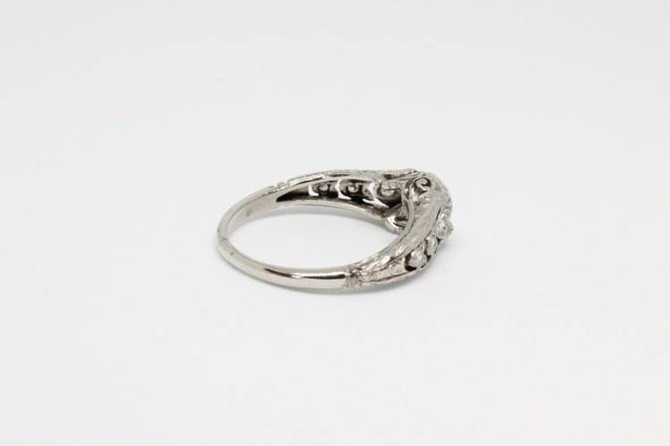 Bague bague en platine avec diamants 58 Facettes