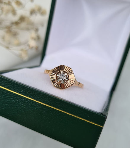 Bague 50.5 Bague Art Déco guillochée 58 Facettes 324