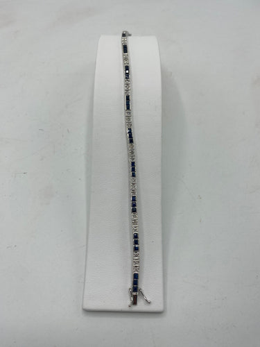 Bracelet Bracelet rivière saphirs et diamants 58 Facettes 096324207031