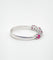 Bague 54 Demi alliance Or blanc Rubis et Diamants 58 Facettes