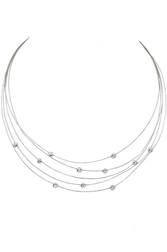 Collier COLLIER MODERNE  MULTI RANGS DIAMANTS 58 Facettes 048661