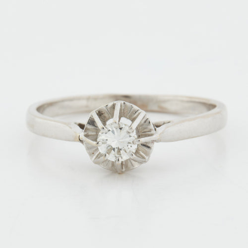 Bague 55 Bague Or blanc Diamant 58 Facettes REF 3026/05