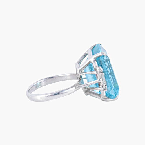 Bague Bague Aigue-marine 58 Facettes