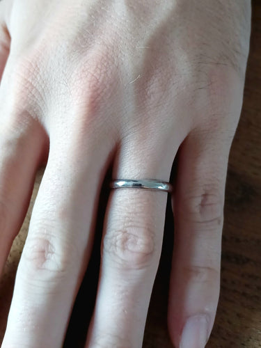 Bague 58 Alliance Homme Or Blanc 58 Facettes 2850/1