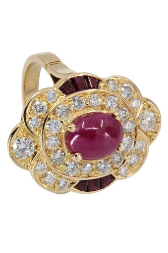 Bague BAGUE MODERNE RUBIS ET DIAMANTS 58 Facettes 003291