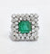 Bague 56 Bague or blanc émeraude diamants 58 Facettes 1-918/1