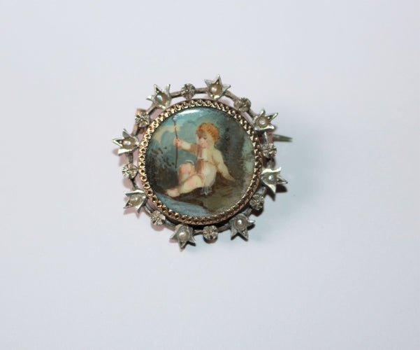 Broche Broche en argent Miniature XIXe 58 Facettes 445