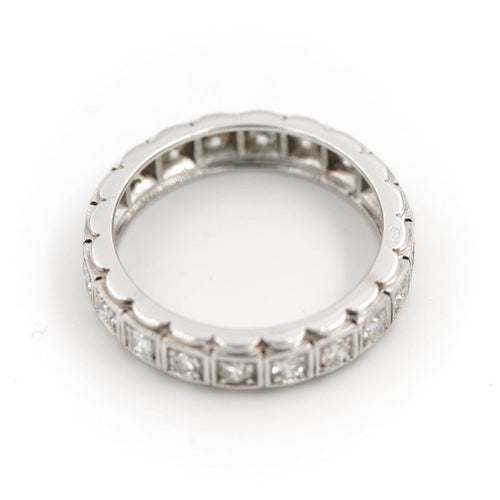 Bague 52 Bague Alliance Or blanc Diamant 58 Facettes 1680628CN
