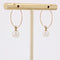 Boucles d'oreilles Créoles or jaune perle de culture 58 Facettes 16-108B