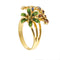 Bague 49 Bague fleurs émaillées 58 Facettes 32423