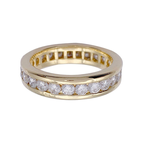 Bague 61 Alliance tour complet or jaune, diamants. 58 Facettes 32207