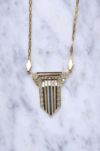 Collier Collier Art Déco deux ors, Circa 1930 58 Facettes