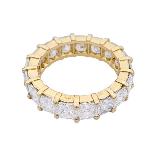 Bague 51 Alliance tour complet diamants princesse. 58 Facettes 32787