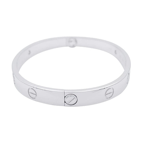 Bracelet Bracelet Cartier, "Love", or blanc et diamants. 58 Facettes 32615