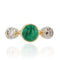 Bague 54 Bague émeraude cabochon et diamants 58 Facettes 21-727