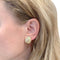 Boucles d'oreilles Boucles d'oreilles "Feuilles" en or jaune et diamants. 58 Facettes 31701