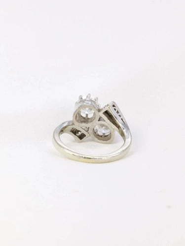 Bague Bague toi et moi vintage en or et diamants 1.6 ct 58 Facettes J4