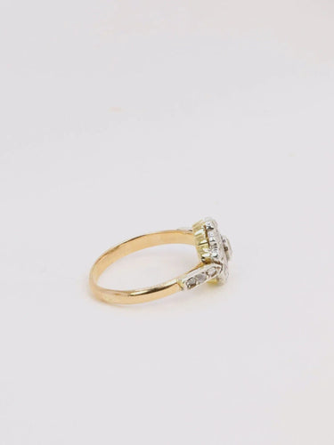 Bague 54 Bague marguerite Belle Epoque Or jaune Platine Diamants 58 Facettes J172