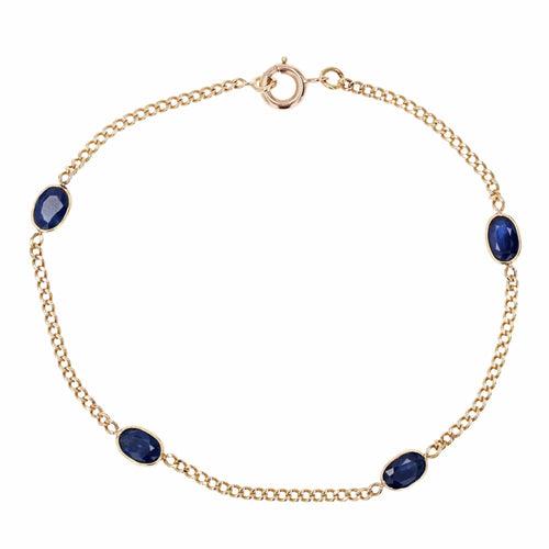 Bracelet Bracelet saphirs et chaine en or 58 Facettes 23-178