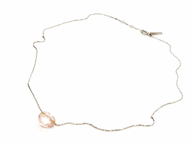 Collier Morganne Bello Collier Coeur Or blanc Quartz 58 Facettes 1626354CN