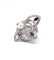 Bague 53 / Blanc/Gris / Or 750‰ Bague diamants rubis et perle 58 Facettes 230049SP