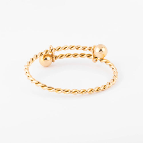 Bracelet Bracelet jonc en or jaune torsadé 58 Facettes