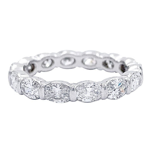 Bague 49 Alliance or blanc et diamants. 58 Facettes 32399
