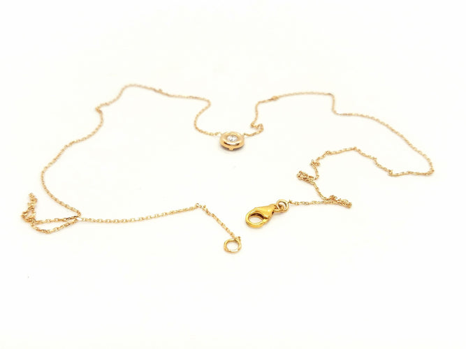 Collier Collier Or rose Diamant 58 Facettes 579115RV