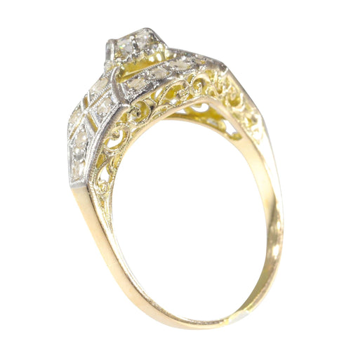 Bague 57 Bague de fiançailles en diamant 58 Facettes 22321-0022