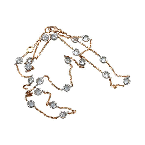 Collier Collier "Gouttière" deux ors et diamants. 58 Facettes 31324