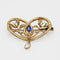 Broche Broche pendentif ancien or jaune pierre bleue perles 58 Facettes 14-199A