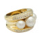 Bague 56 Bague Poiray, "Fidji", or jaune, perle et diamants. 58 Facettes 31912