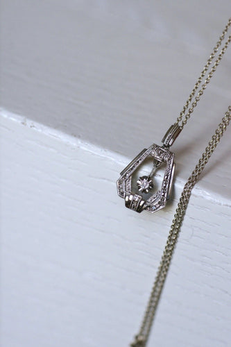 Collier Pendentif collier Art Déco diamants 58 Facettes
