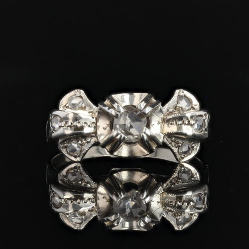 Bague 52 Bague noeud art déco diamants 58 Facettes 22-460