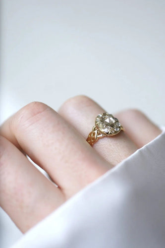 Bague 52 Bague marguerite Or jaune Diamant 58 Facettes