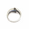 Bague 54 Bague lien en Or blanc, saphirs & diamants 58 Facettes