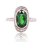 Bague 51 Bague ancienne grenat tsavorite et diamants en rose 58 Facettes 22-491