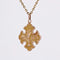 Pendentif Croix ancienne en Or rose fleur de lys 58 Facettes CVP72