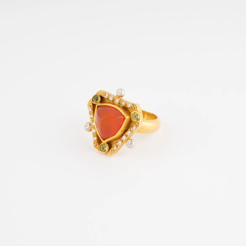 Bague Bague Opale de feu 58 Facettes 1