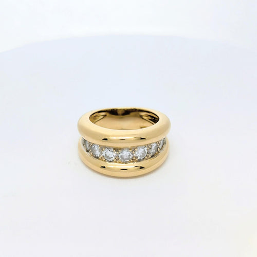 Bague Bague or jaune et diamants 58 Facettes 27799