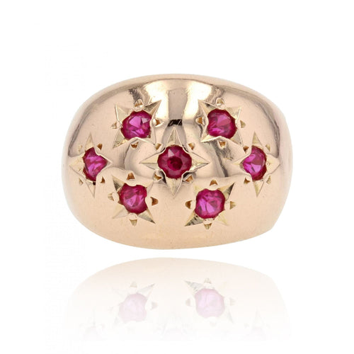 Bague 46 Bague vintage boule or rubis 58 Facettes 22-248