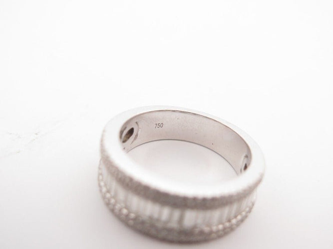 Bague 53 bague en or blanc 18k 129 diamants brillants et baguette 58 Facettes 256093