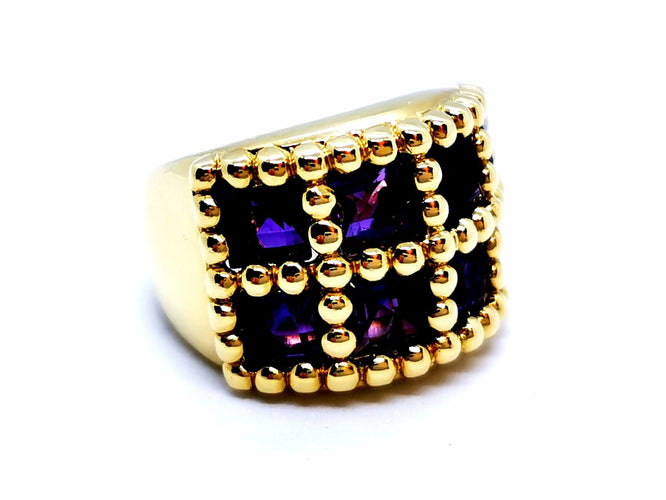 Bague 56 Bague Or jaune Améthyste 58 Facettes 1048332CN