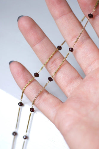 Collier Collier vintage or et perles de grenat 58 Facettes