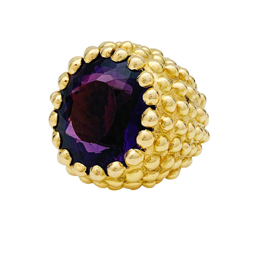 Bague 53 Bague Garnazelle or jaune, améthyste. 58 Facettes 30927