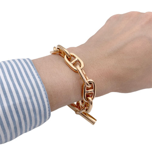 Bracelet Bracelet maille marine, or rose. 58 Facettes 32746